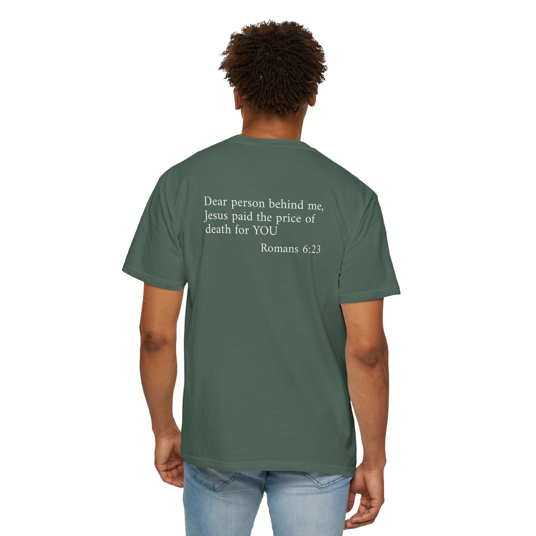 "Jesus is enough" Sage Garment-Dyed T-shirt