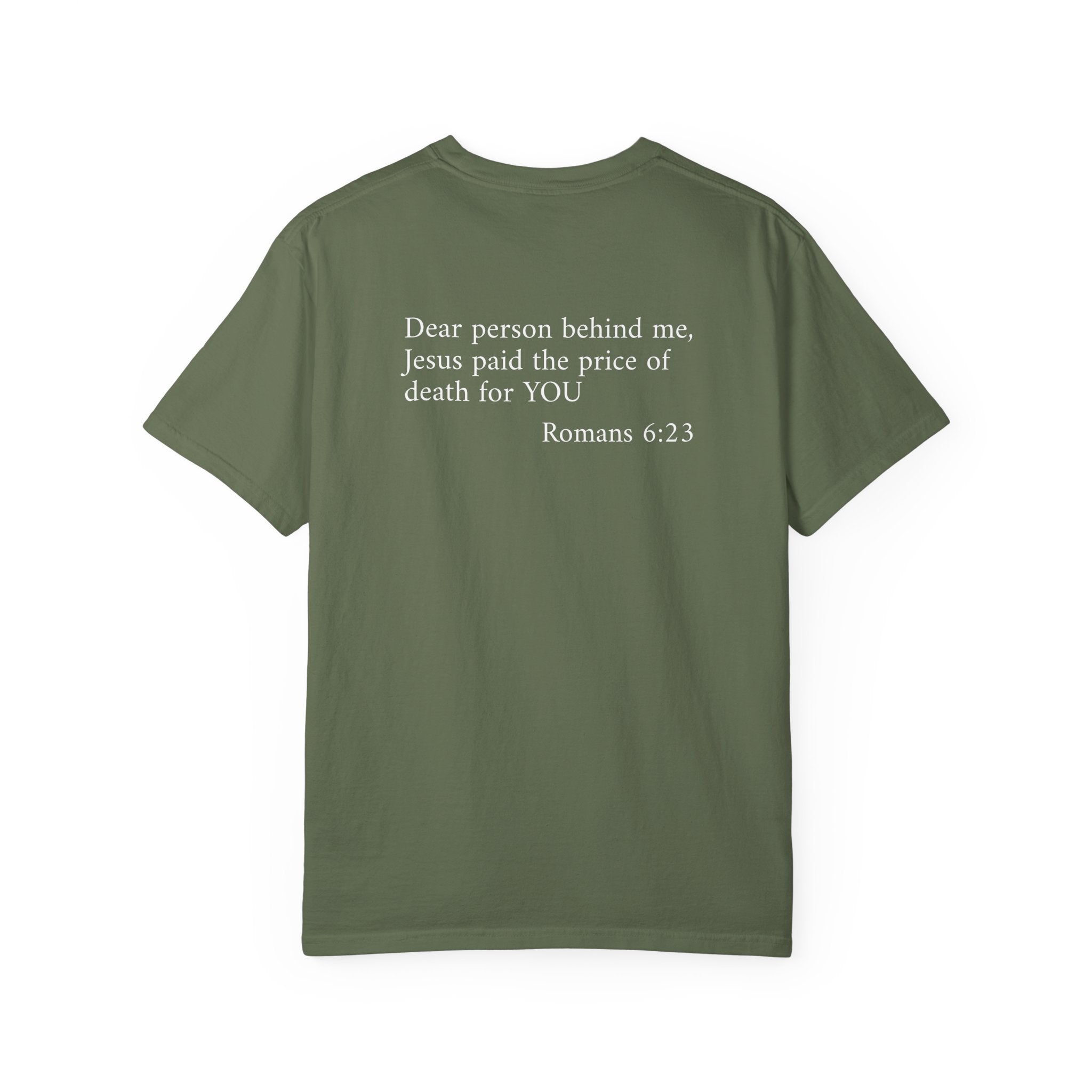 "Jesus is enough" Sage Garment-Dyed T-shirt