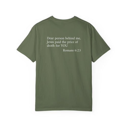 "Jesus is enough" Sage Garment-Dyed T-shirt